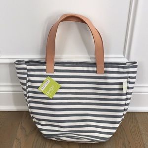 SEE Design Co. stripe carry tote bag NWT